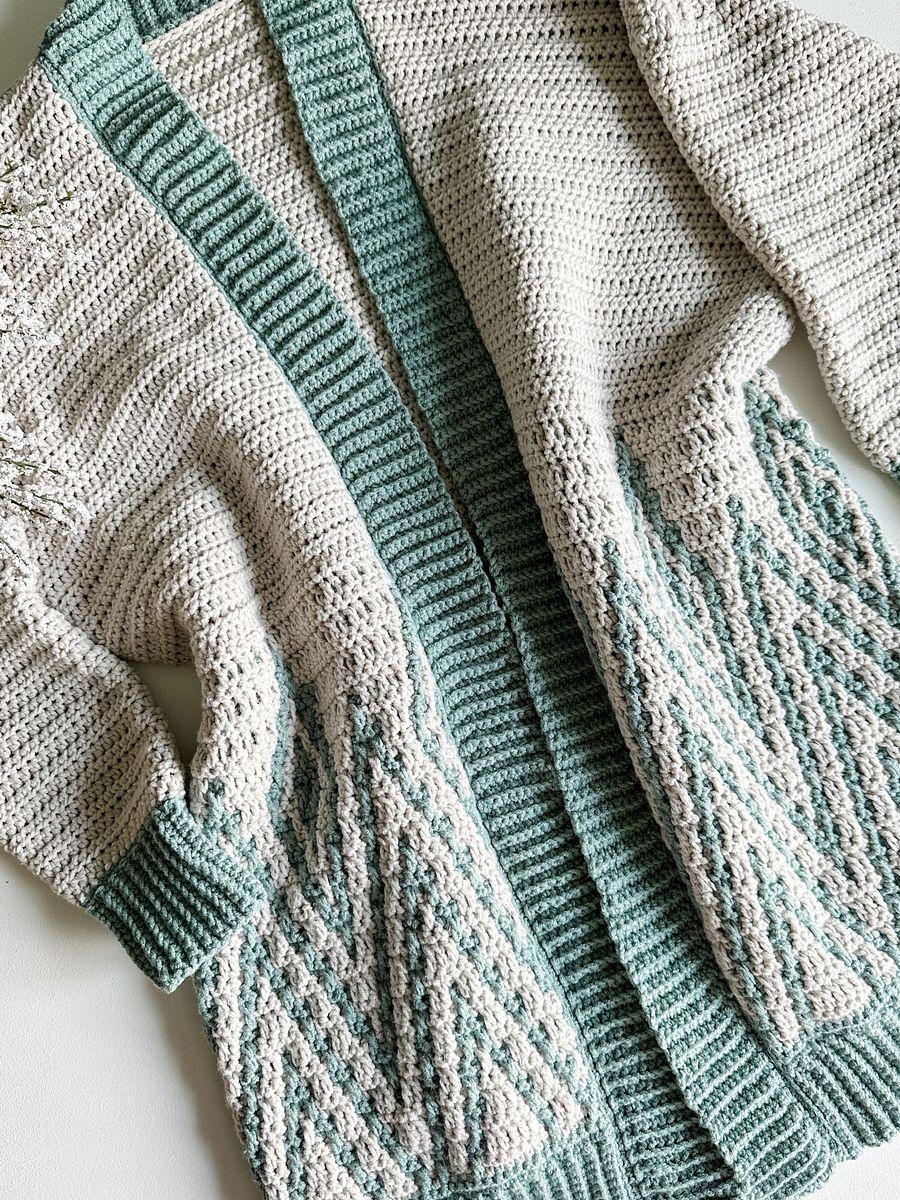 Diamond Drift Cardigan Crochet Pattern product image (2)