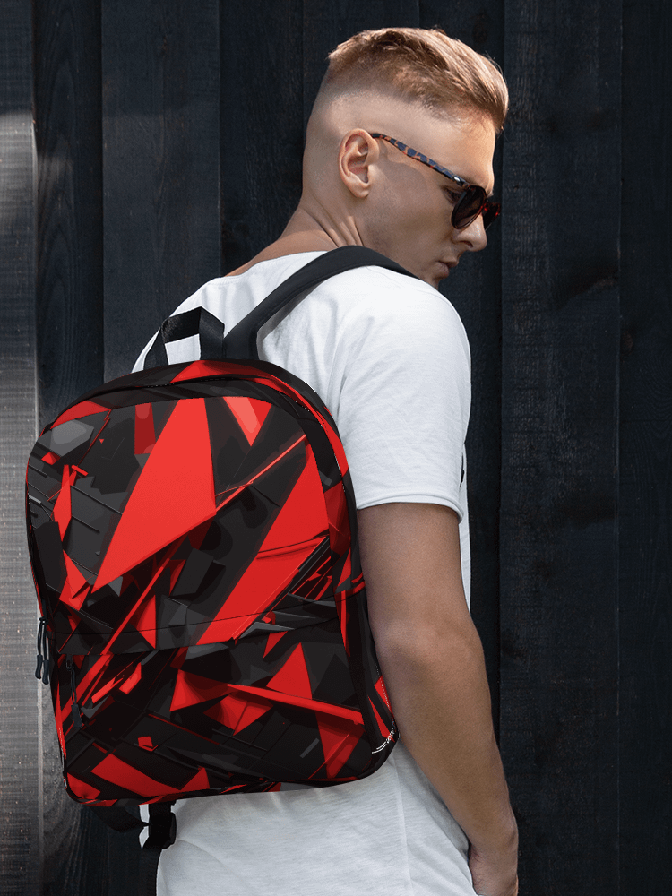Dynamic Abstract Fragmented Red - All-Over Print Backpack product image (1)