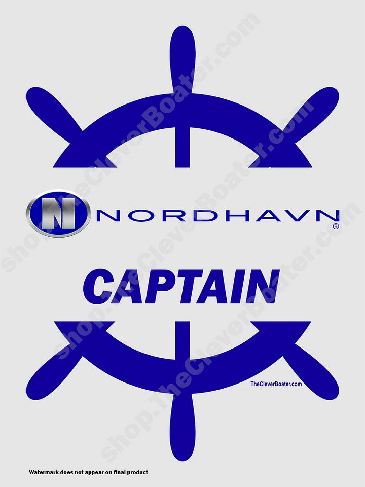 Nordhavn Captain - T-Shirt - Light Shirt w/Blue Logo product image (2)