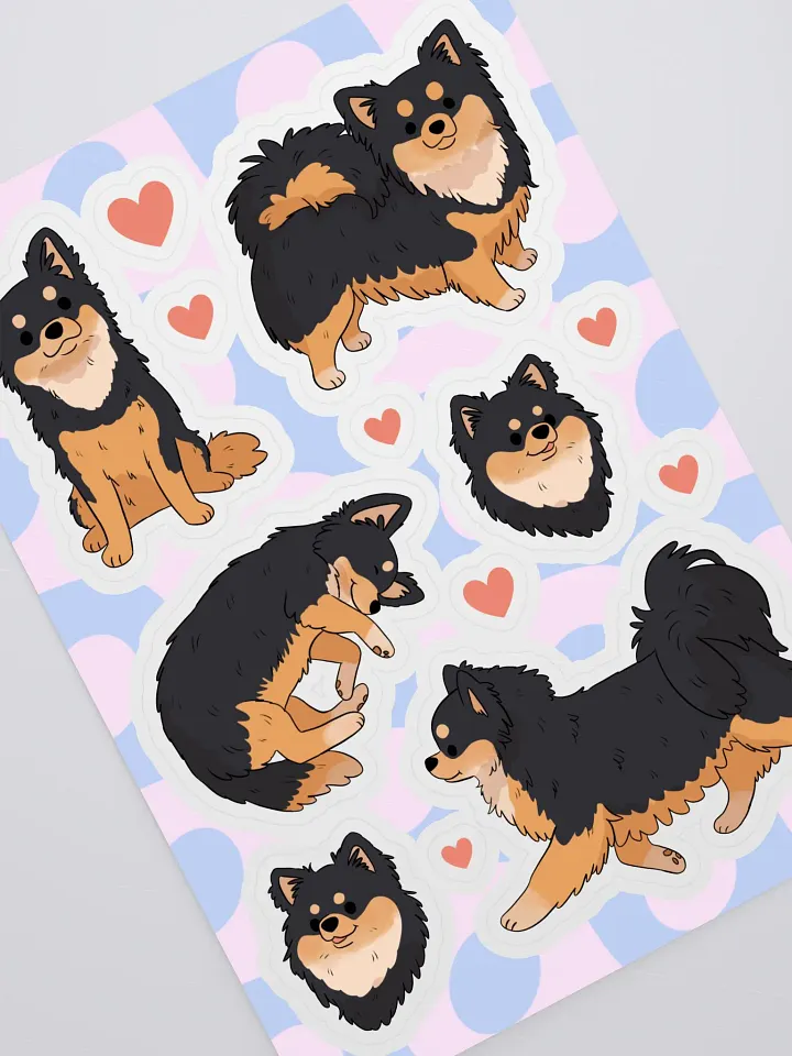 Long Haired Chihuahua Love Sticker Sheet product image (2)