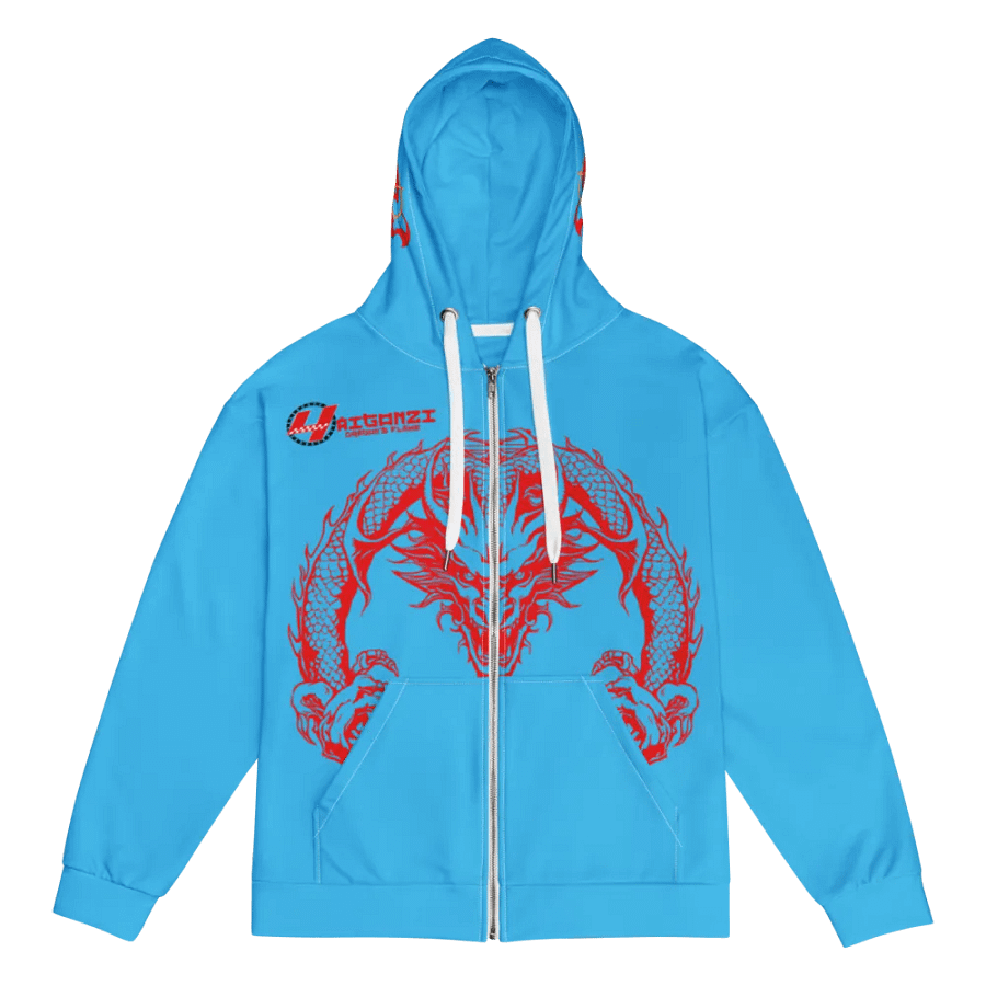 blue-red Dragon 4 Zip Hoodie product image (1)