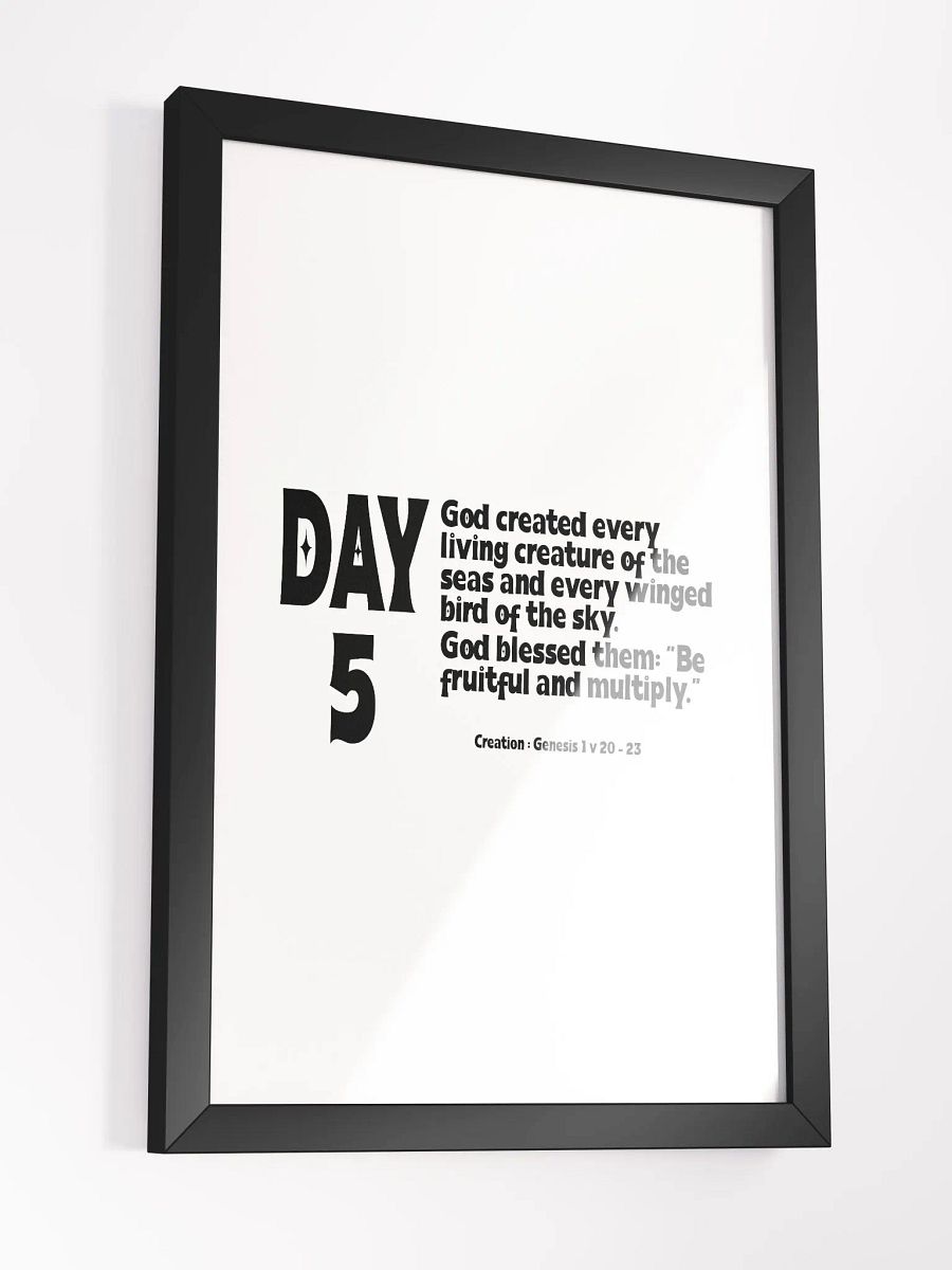 CREATION: DAY 5 Christian, Jesus, faith, God, Bible, Christianity, Jesus Christ, religion, Bible Verse, Love product image (5)