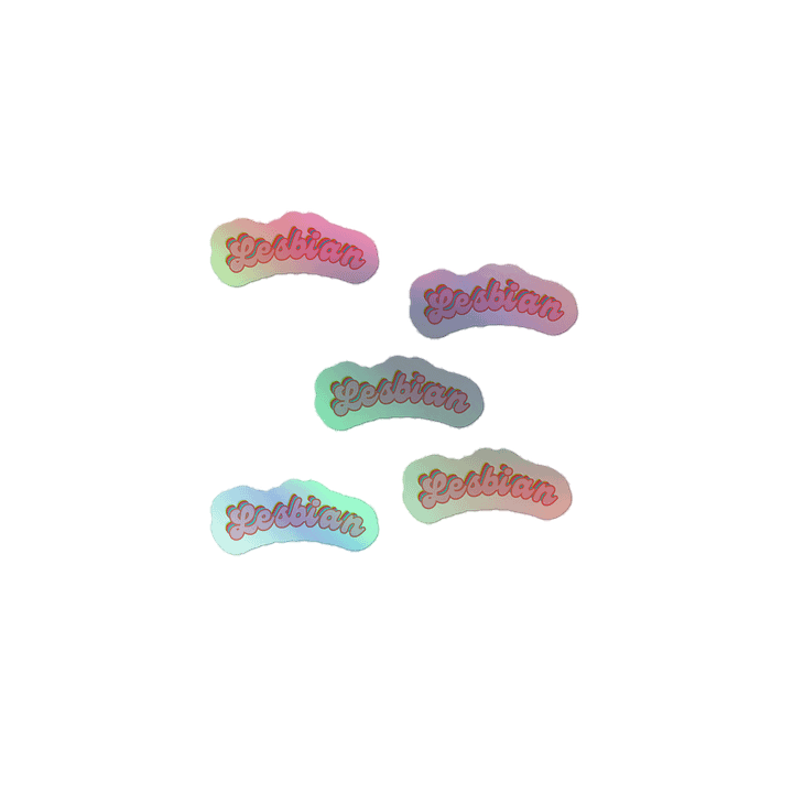 LGBTQIAP2S+ 2025, Curved Lesbian, Holo Sticker Pack product image (1)