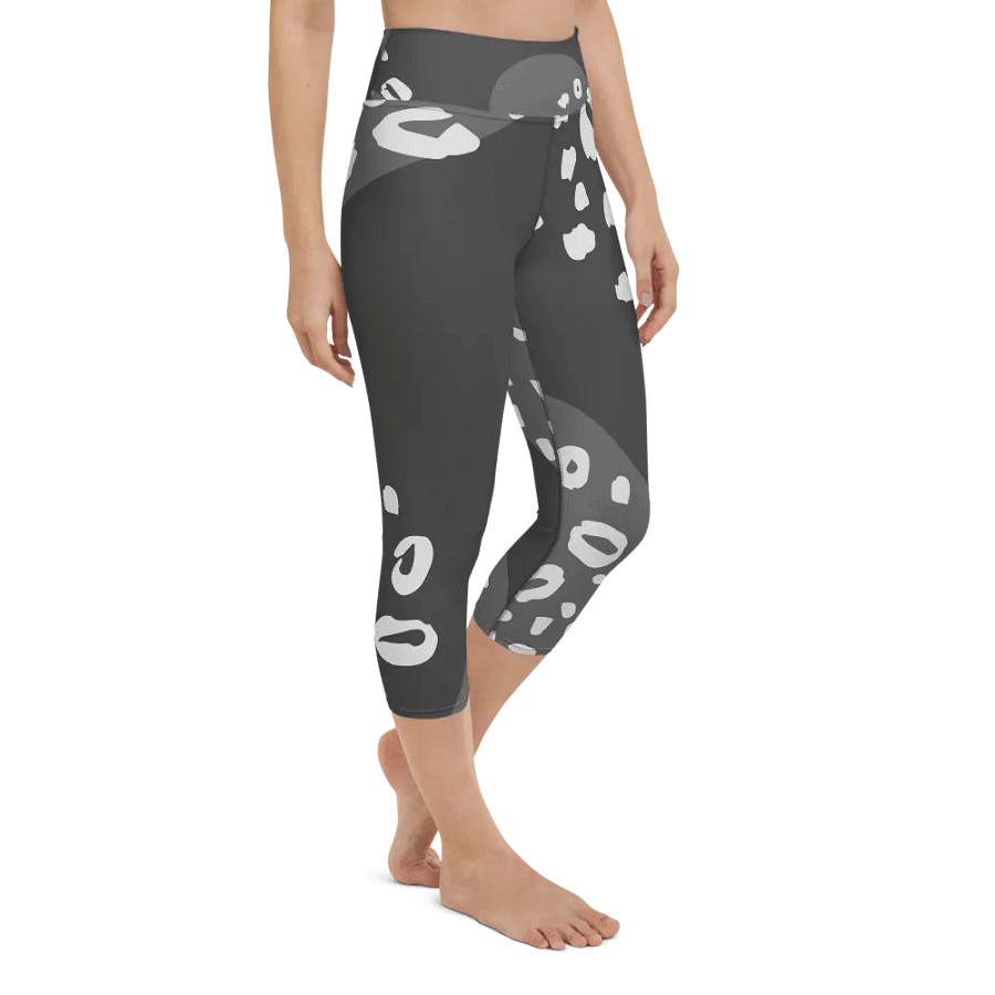 Grey Leopard Yoga Capri Leggings product image (2)