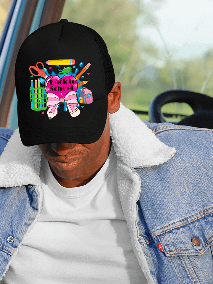 Cheerful Back-to-School Foam Trucker Hat product image (1)