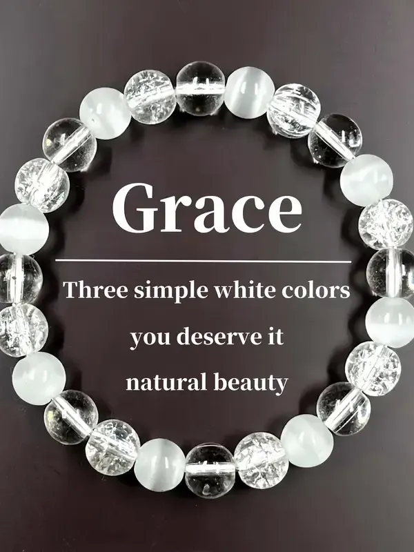 Pulseira de Cristal Elástica Artesanal: product image (1)