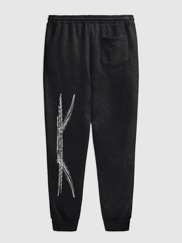 Midweight Fleece Joggers - White HApex Gear Black Logo product image (2)