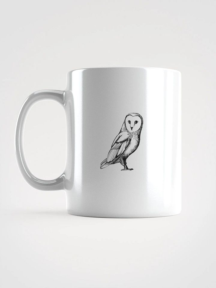 Barn Owl Sketch White Glossy Mug product image (1)