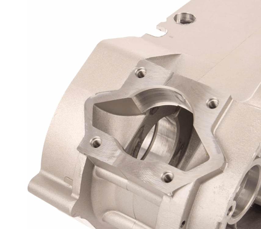 Gehäuse - Motorgehäuse f. Simson Motor M541-543 (60km/h) - silbermetallic lackiert - gebohrt auf Ø46,2mm product image (5)