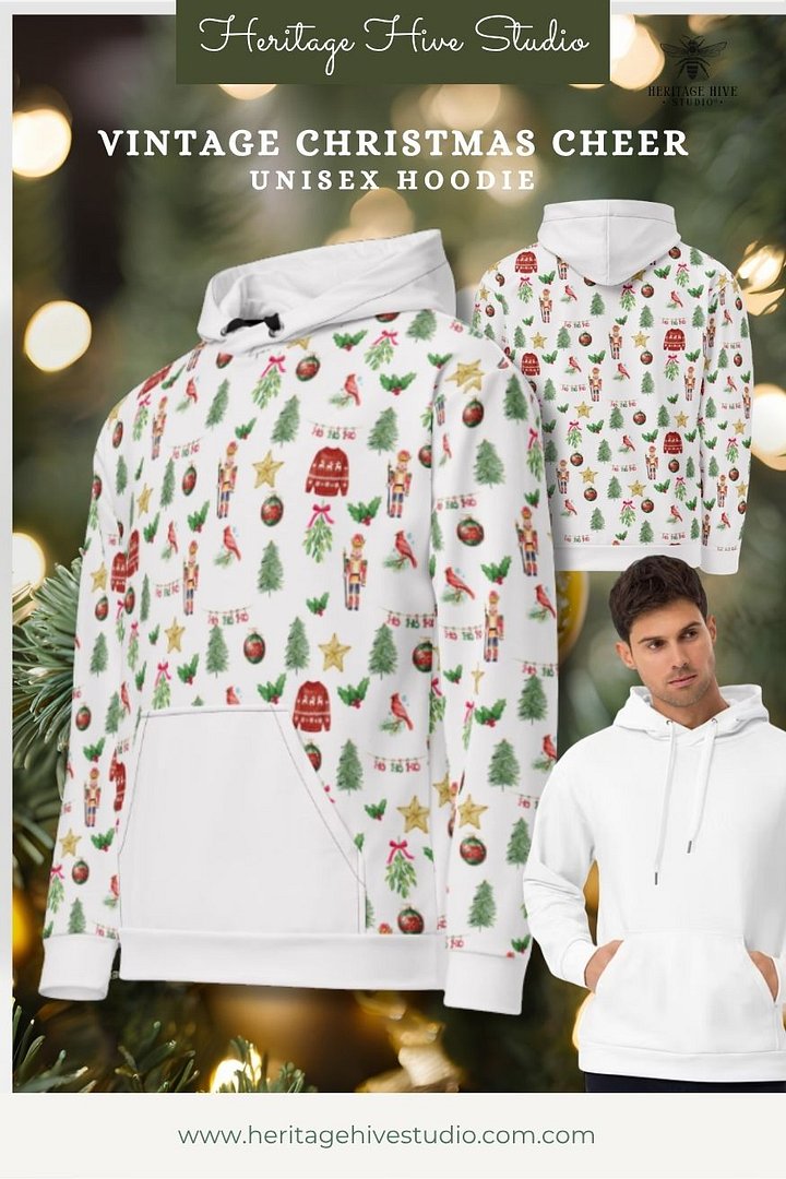 Unisex Cozy Retro Christmas Watercolor Hoodie product image (1)