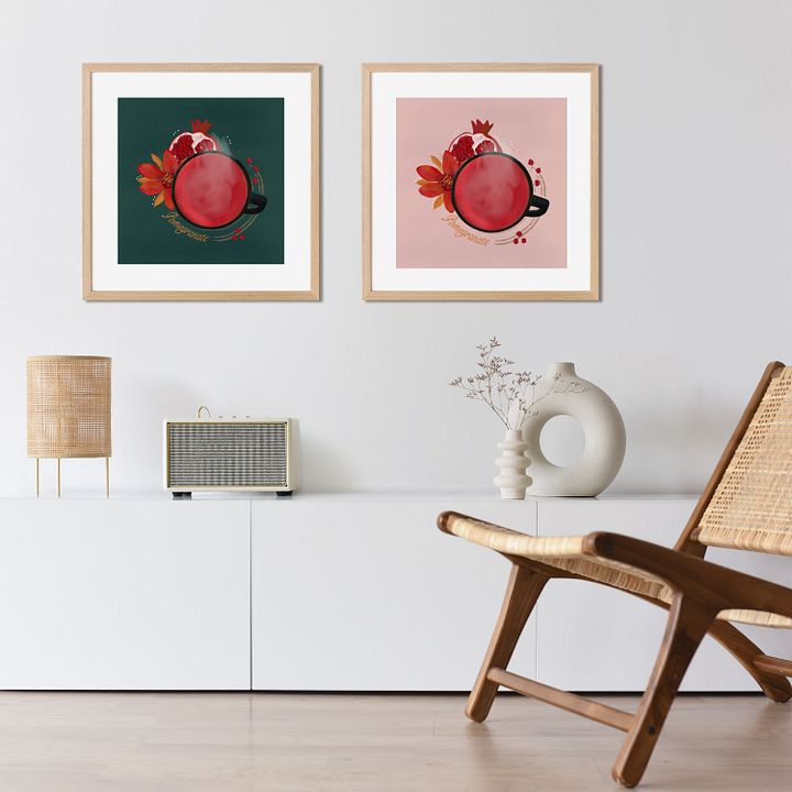 Pomegranate Herbal Tea Matte Poster - Pink product image (2)