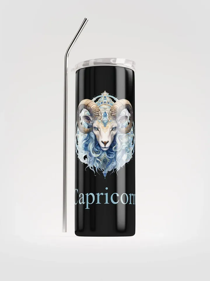 Blue Capricorn Zodiac Stainless Steel Tumbler: Sip in Zodiac Splendor product image (1)