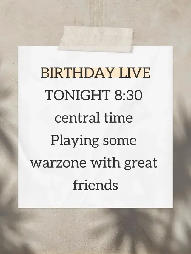 Warzone and other games tonight for the birthday stream 8:30 central time with some great friends @mikrokosmos @alaskanthunderfuck1 @John_84 @waccgaming @h3y_s4m @HiddenTitans #tiktoklive #gamer #friends 