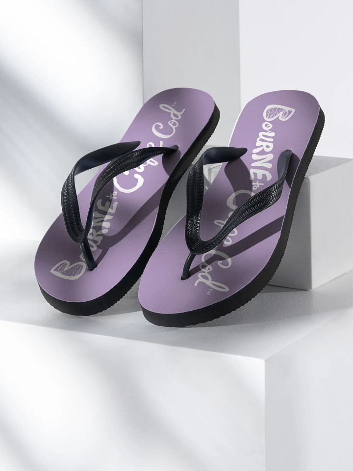 BOURNE to Flip Flop™ | Cape Cod Vibes for Your Soles | Horizontal Logo Sandals | White Logo on East Side Lavender product image (1)