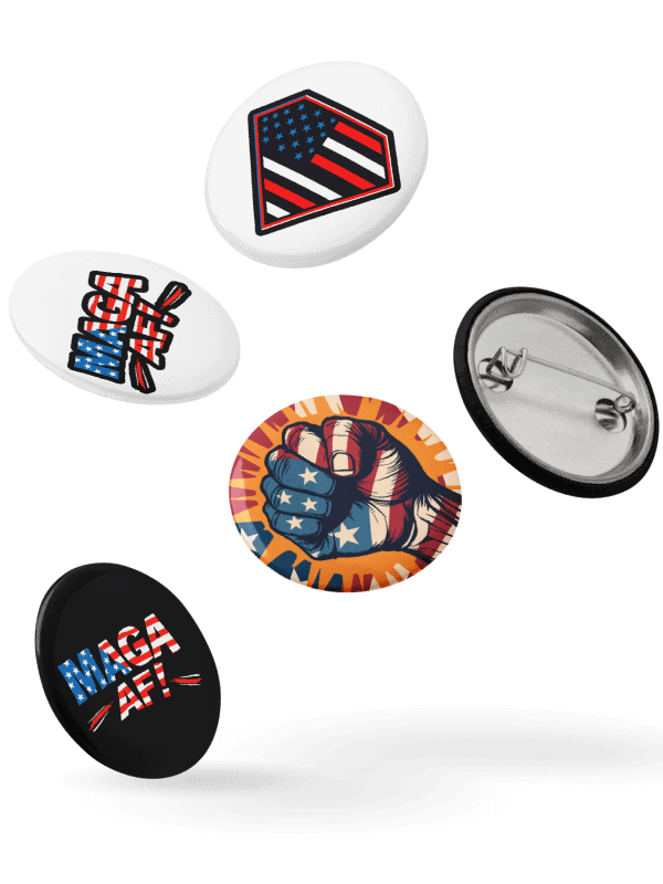 Set of 5 Button Pins: Dark MAGA Diamond product image (4)