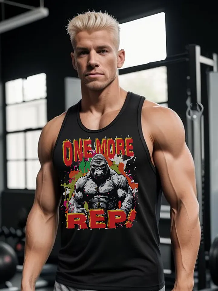 One More Rep Gorilla Fitness Gym Workout Jersey Tank Top product image (1)