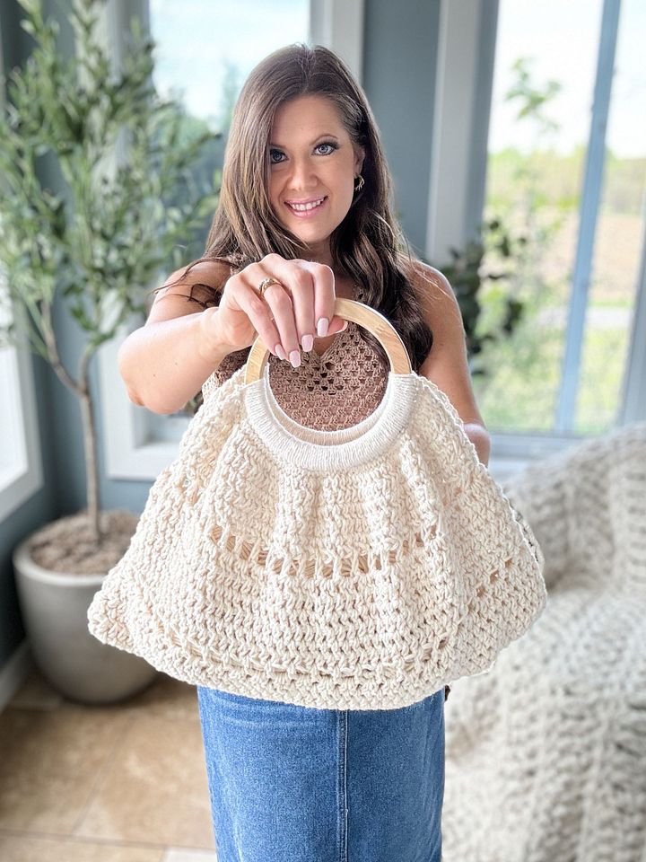 Round Handle Purse Crochet Pattern product image (1)