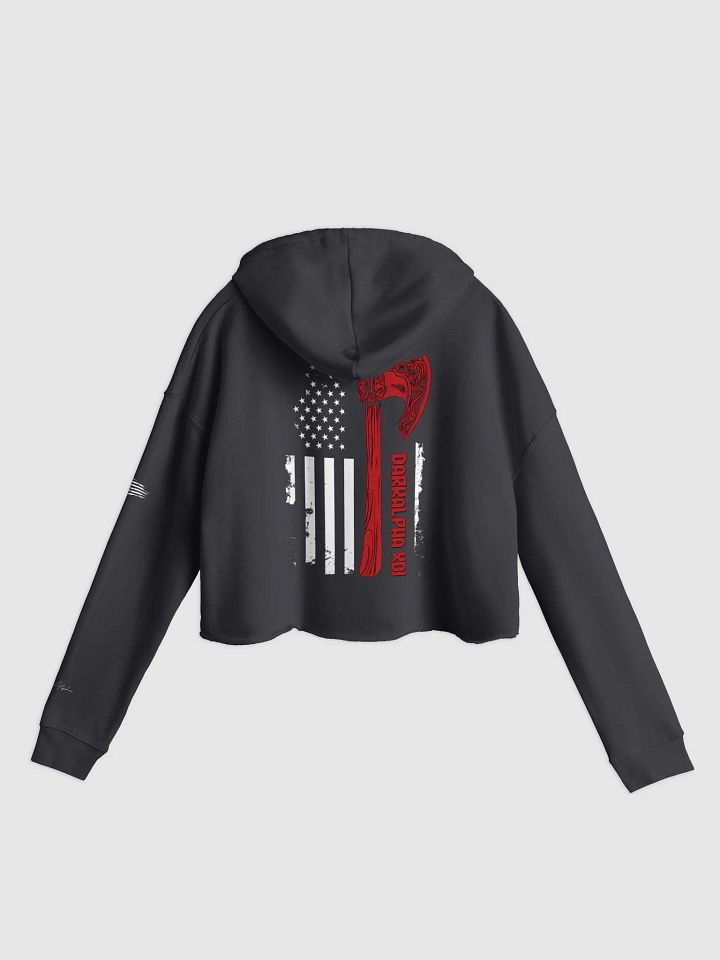 DarkAlpha American Flag/ Axe, Women’s Lightweight Cropped Hoodie product image (2)