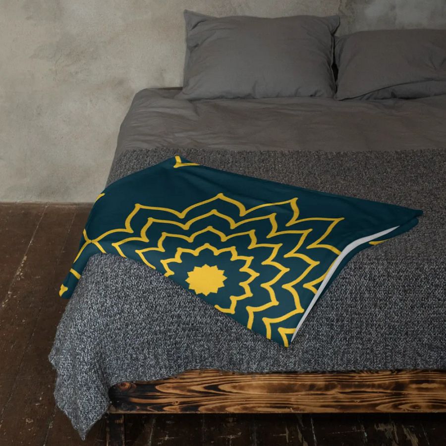Yellow and Blue Whale Pattern Throw product image (11)