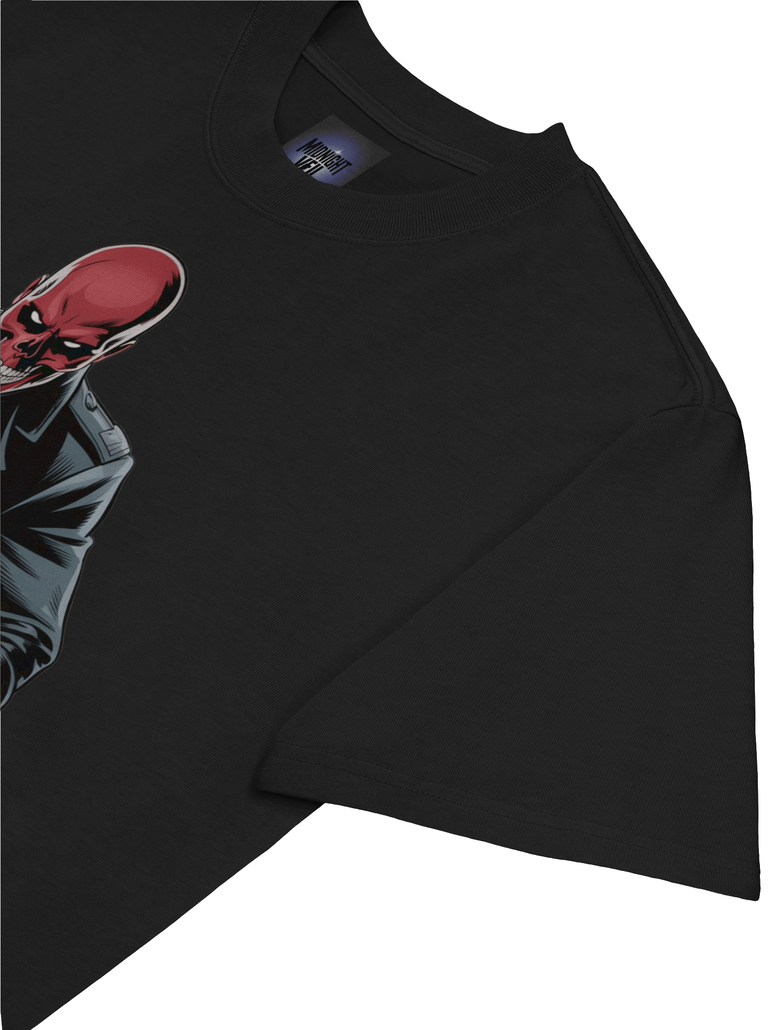Veil of Vengeance: Red Skull Oversized Faded T-Shirt product image (7)