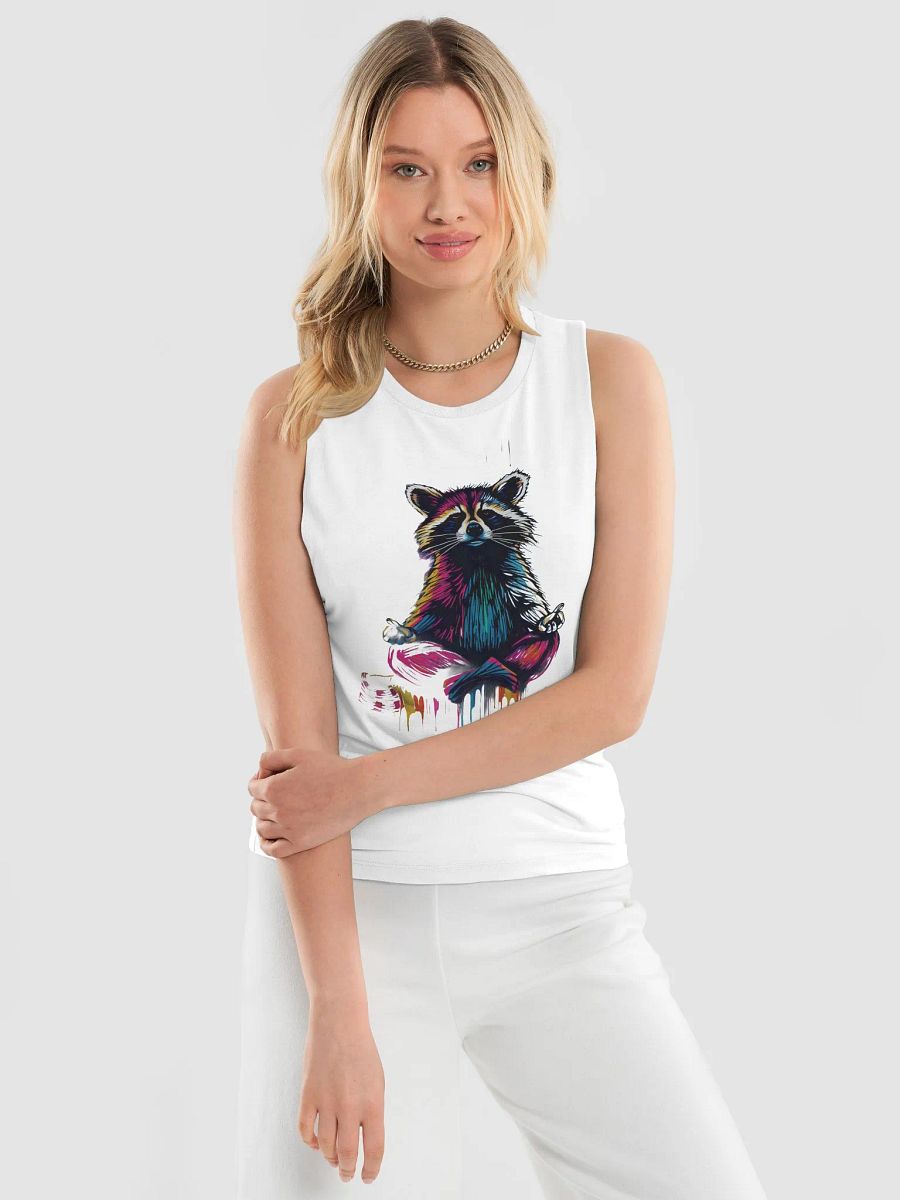 Zen Raccoon Flowy Tank product image (3)
