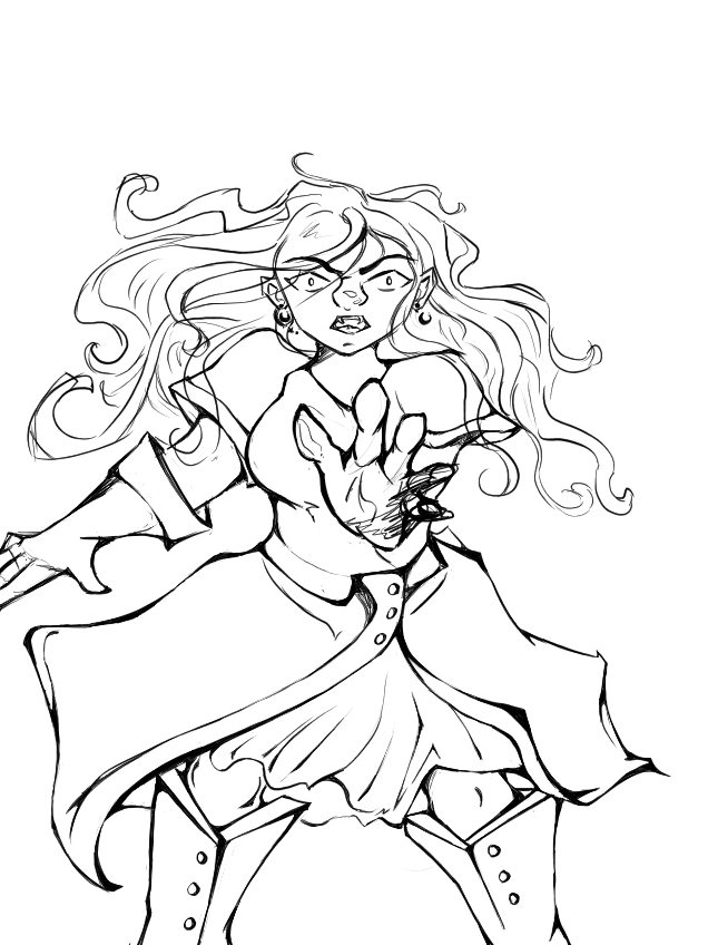 Linework Sketch Commission product image (2)