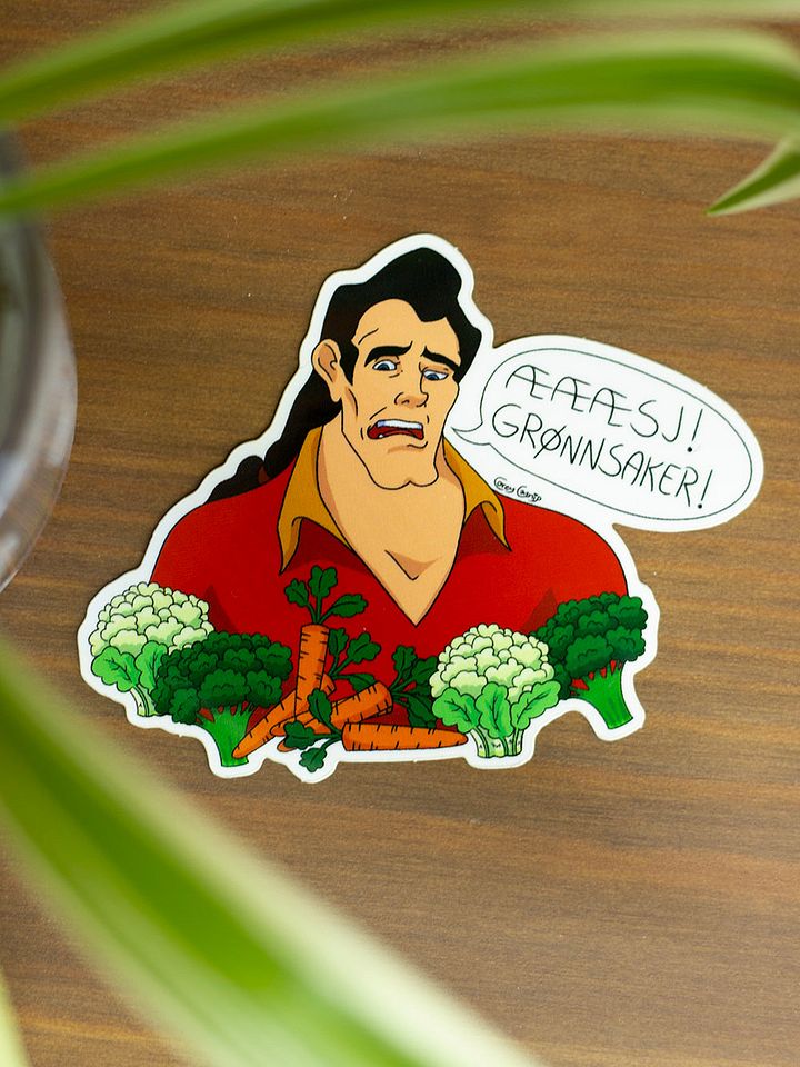 Æææsj, grønnsaker Sticker product image (1)