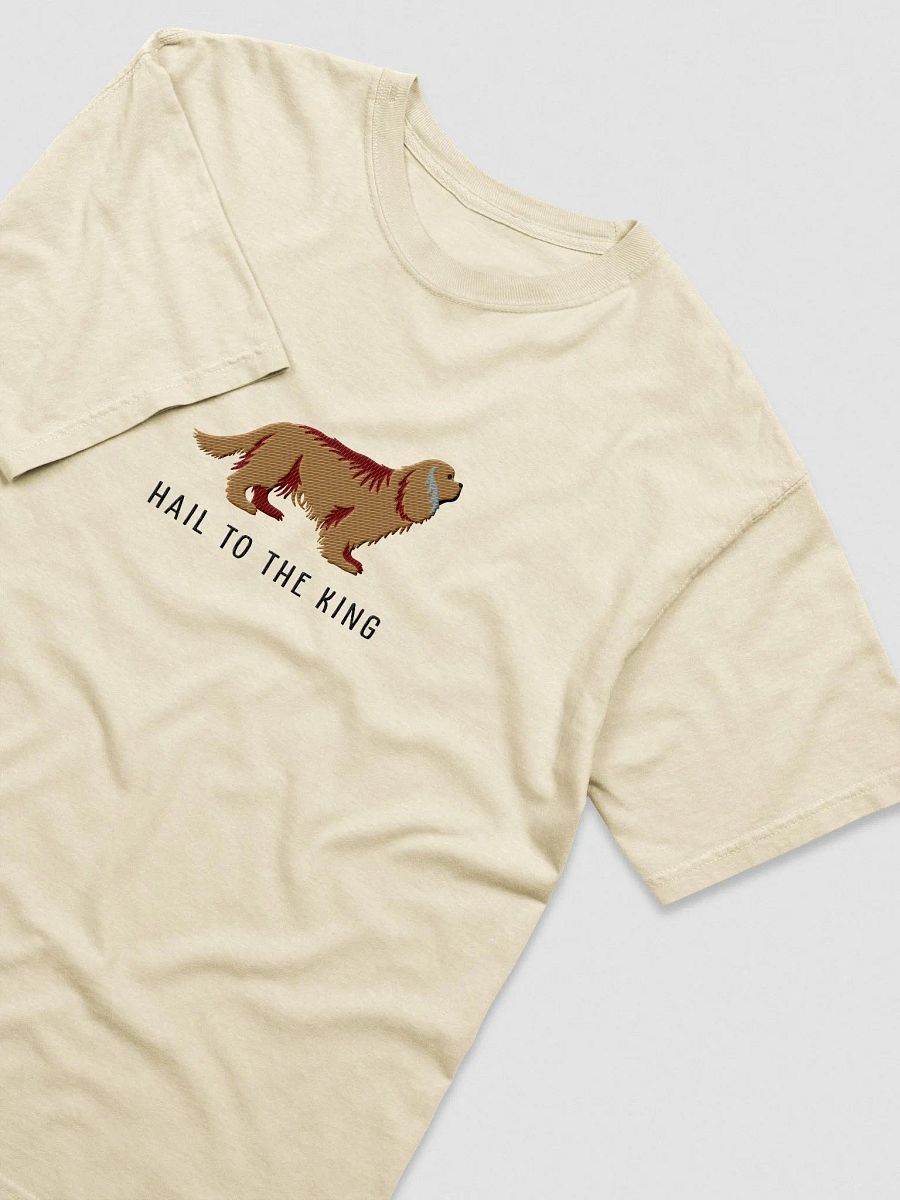 Hail to the King T-Shirt(Embroidered) of a Cavalier King Charles Spaniel(Ruby) product image (6)