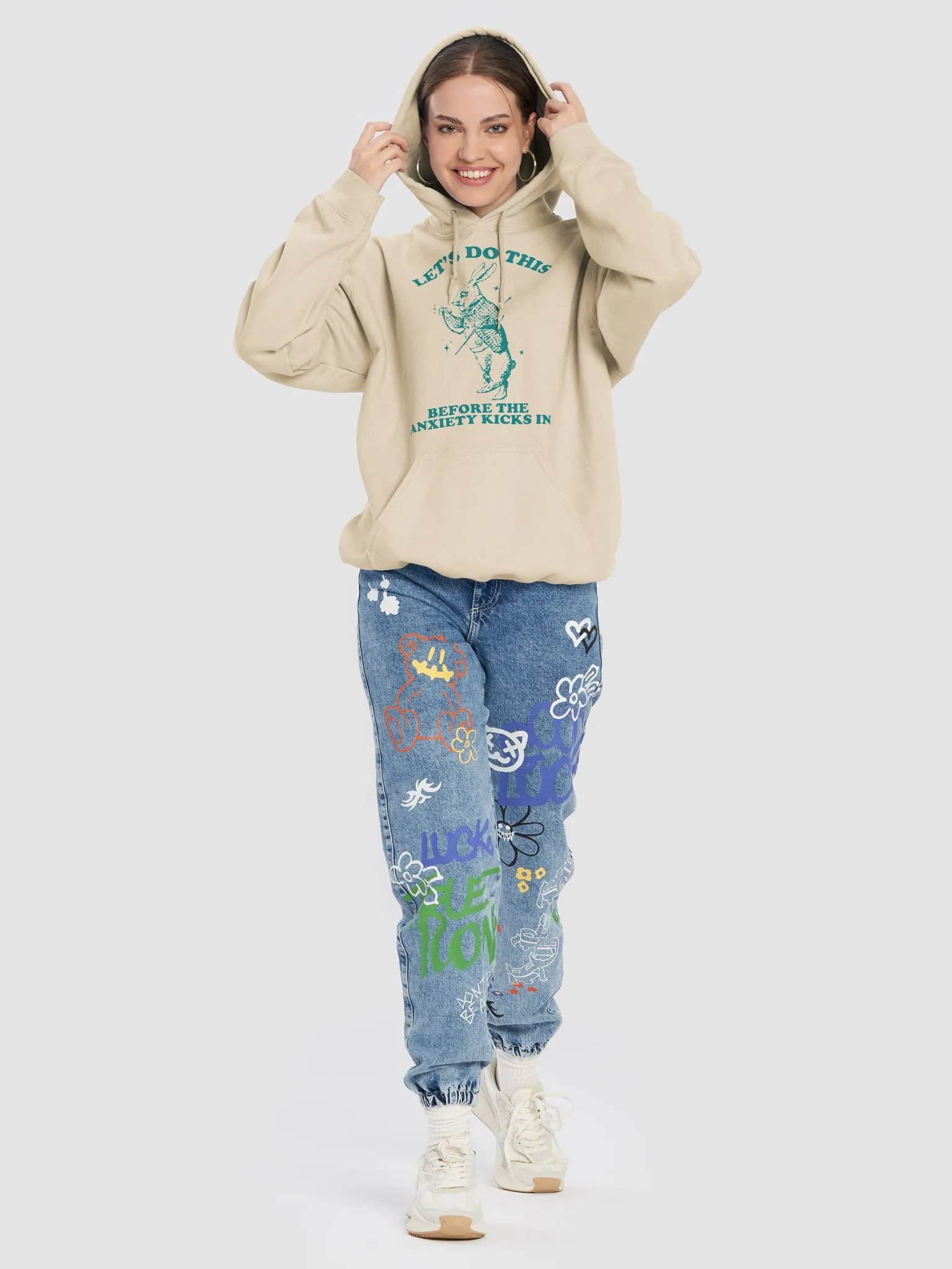 Lets do this before the anxiety kicks in Hoodie product image (48)