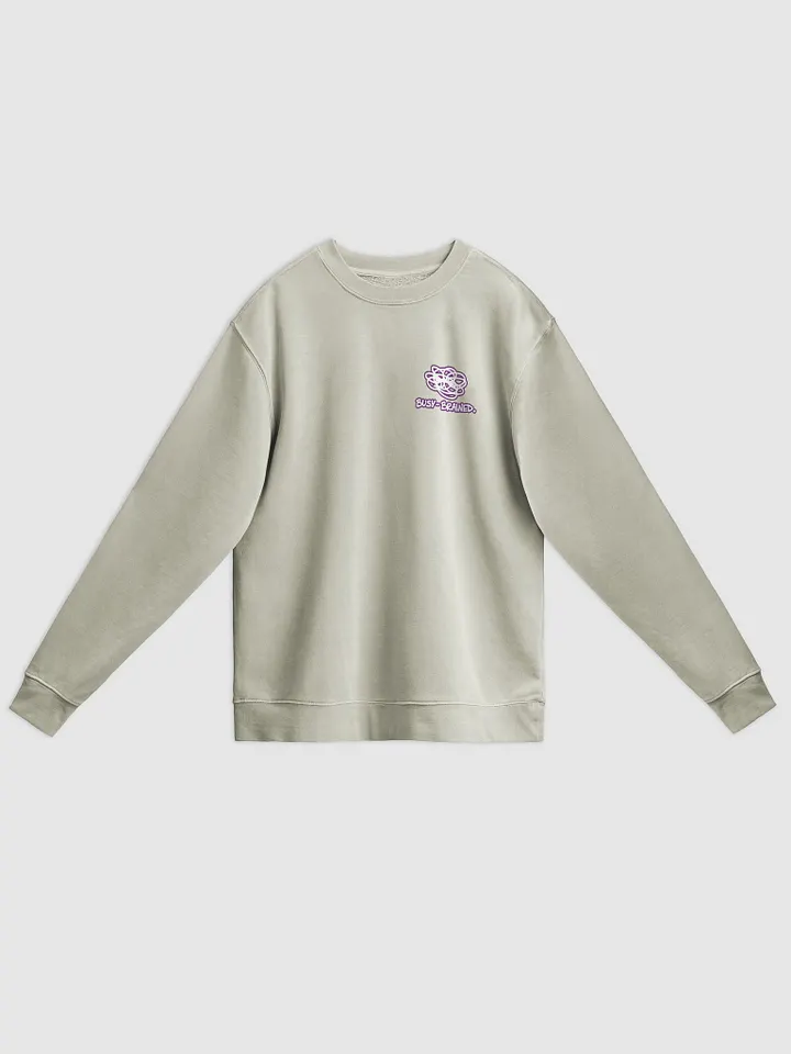 BUSY-BRAINED (sm. lined design, #763D7D) printed pigment crewneck product image (7)
