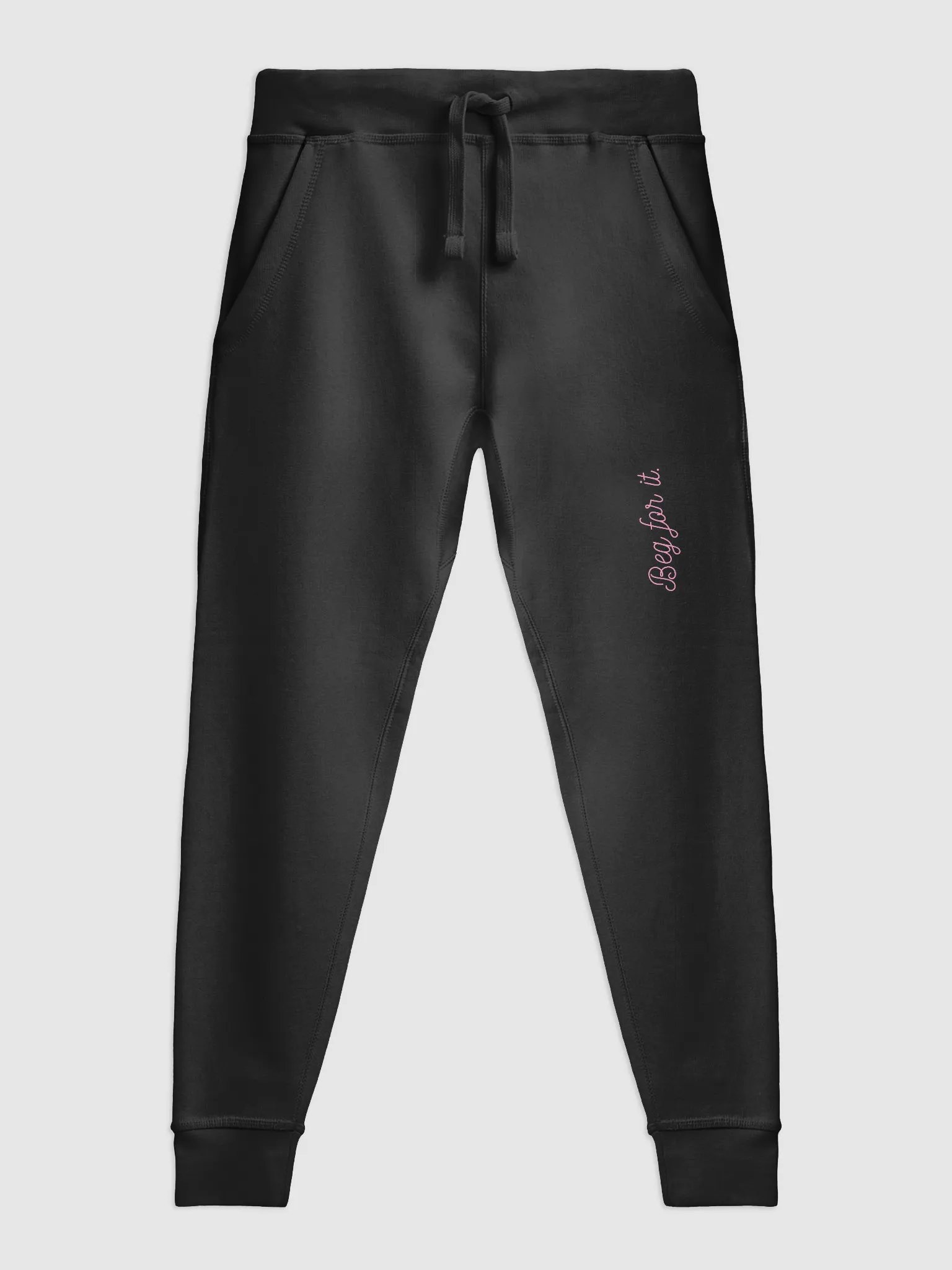 Pink Text Fleece Joggers product image (5)