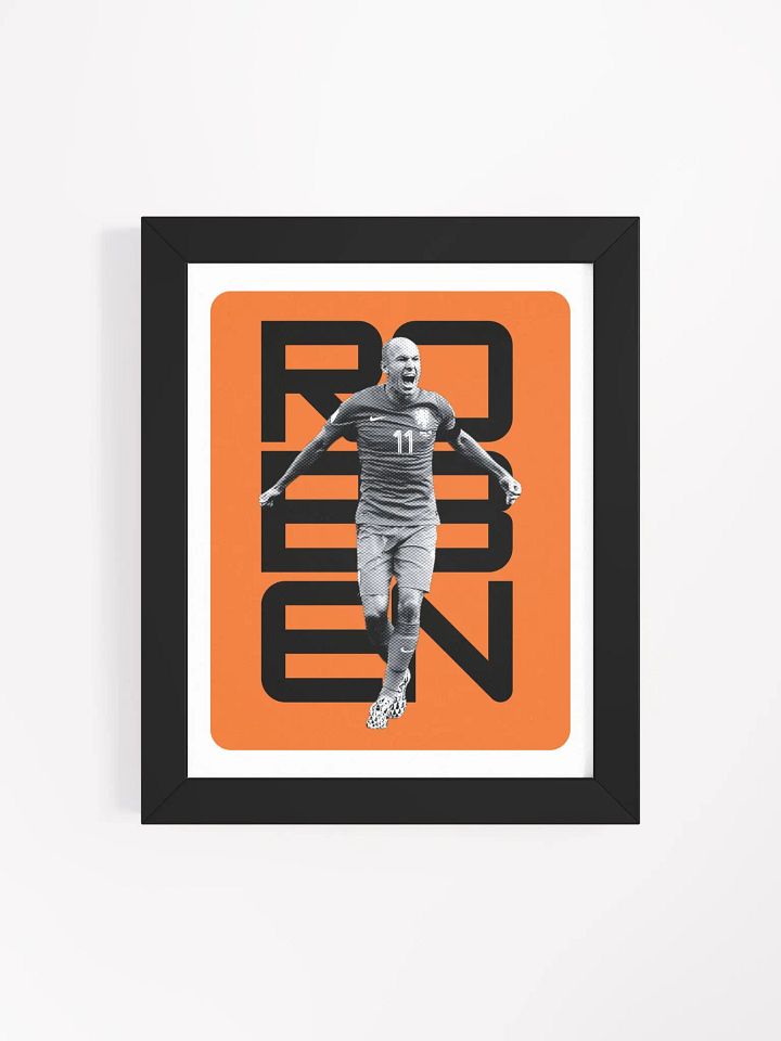 Arjen Robben BW Netherlands Name Art Framed Print product image (1)