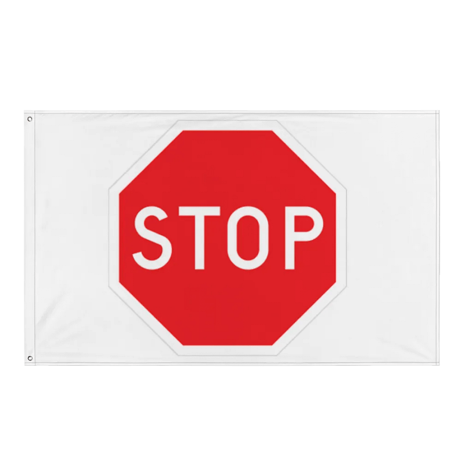 "STOP" Stop Sign Flag product image (6)