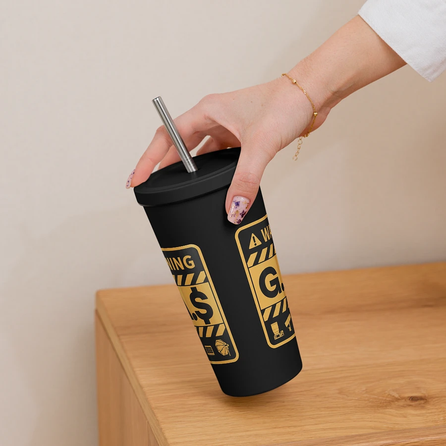 G.A.$. Warning Tumbler With Straw product image (16)