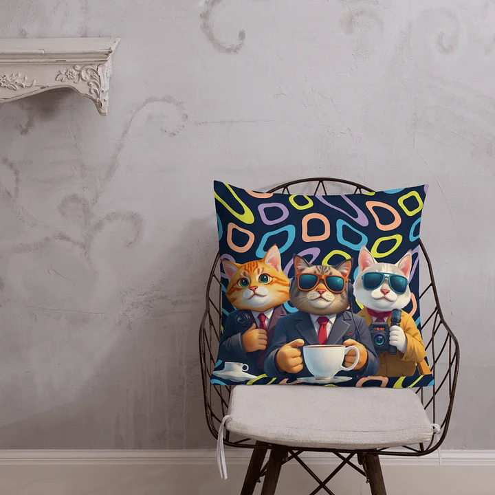 Premium Pillow-The Meowdia Crew product image (2)