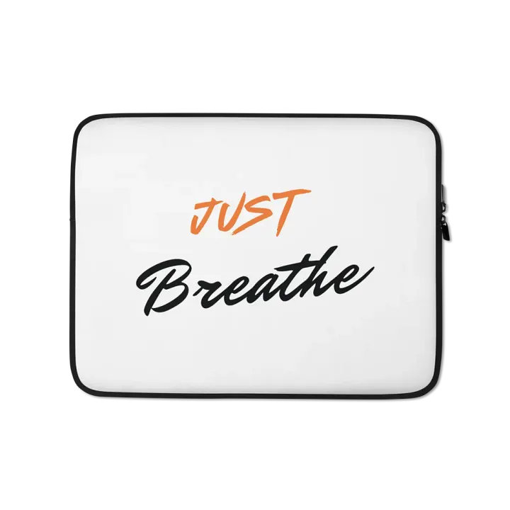 Just Breathe Laptop Sleeve product image (1)