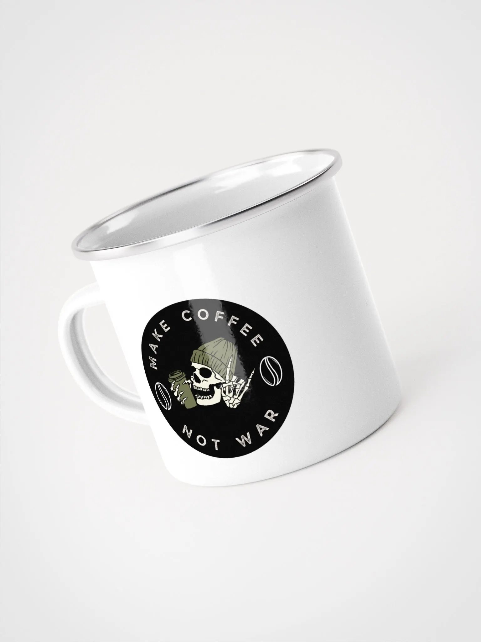 Skull & Beanie Enamel Mug product image (4)