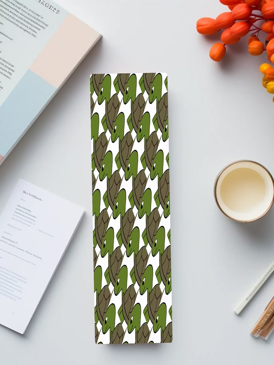 Cute Cartoon Turtle Pattern Laminated Bookmark with Tassel for the Reptile Loving Book Reader in Your Life product image (1)