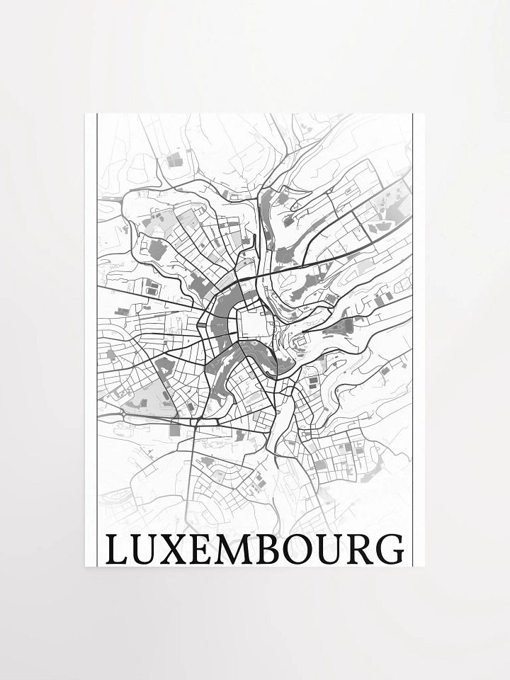 Luxembourg, Luxembourg, city map print product image (3)