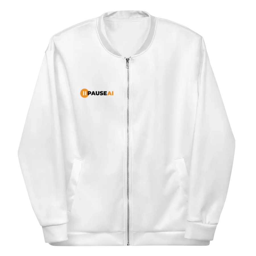White Bomber Jacket (Unisex) product image (6)