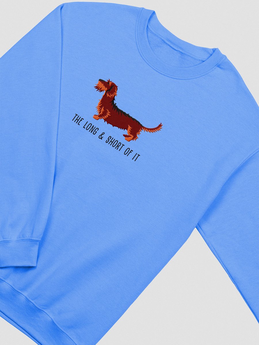 The Long & Short of It Sweatshirt (Embroidered) of a Wirehaired Dachshund(Red & Tan) product image (9)