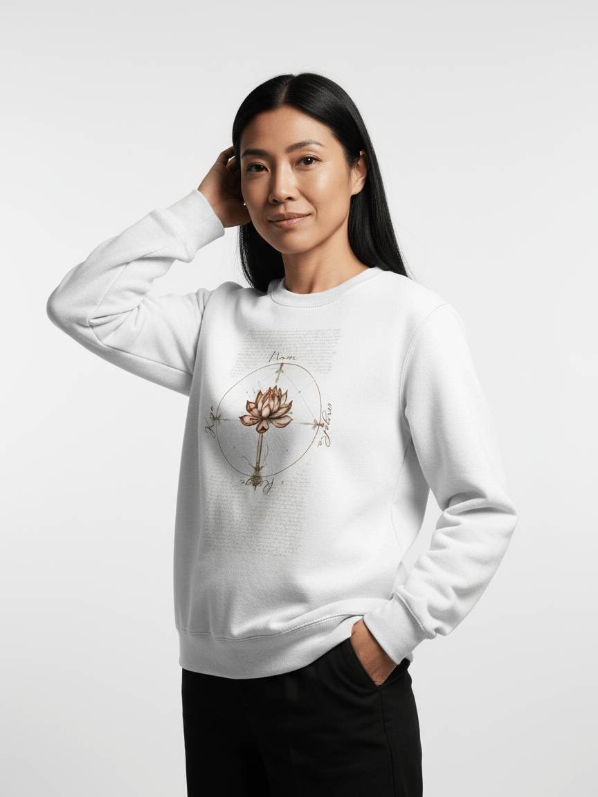Nam Myoho Renge Kyo “Lotus da Vinci” Crewneck Sweatshirt product image (9)