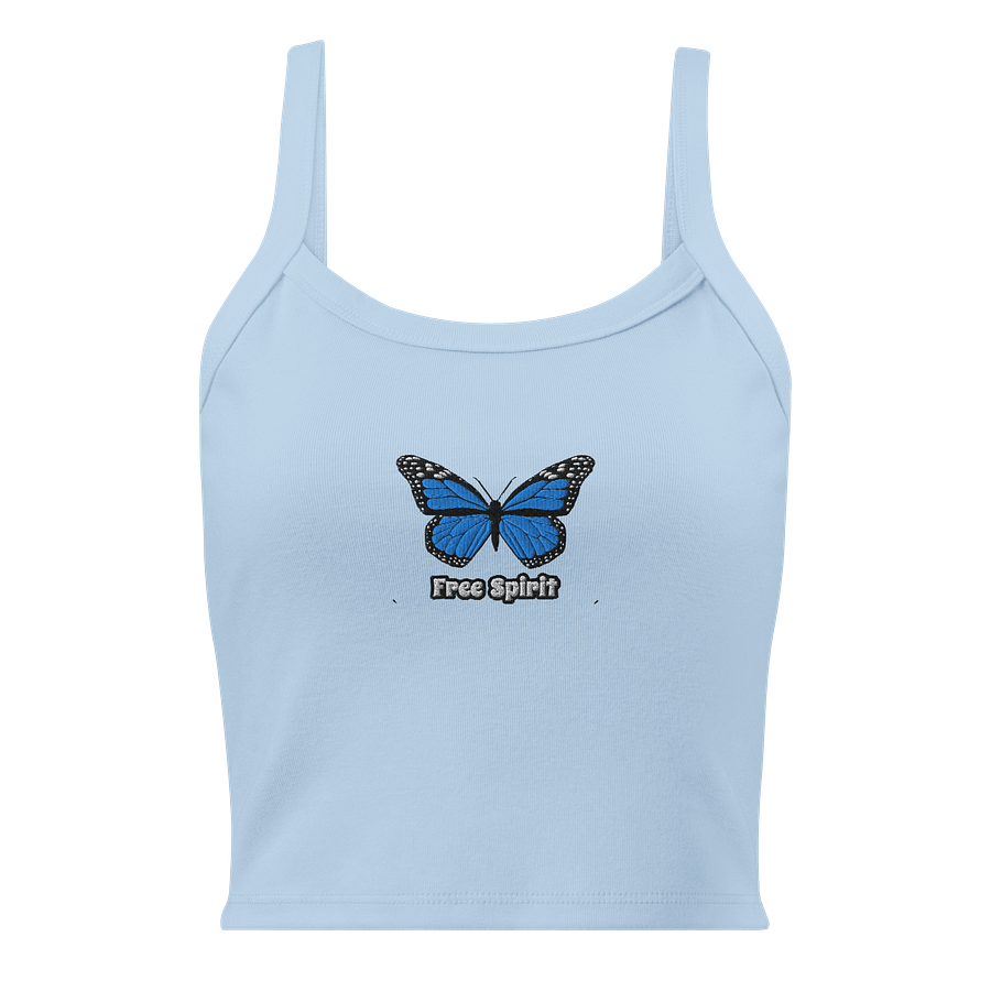 Embroidered Free Spirit Blue Butterfly Tank product image (5)