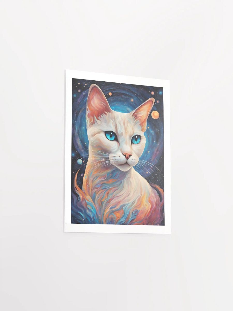 Cosmic WHITE Cat Dreams Poster product image (7)