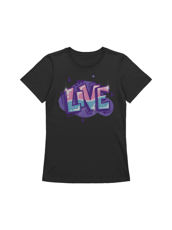 "LIVE" - Kawaiifiti Style - Women's Relaxed-fit T-Shirt (Dark) product image (2)
