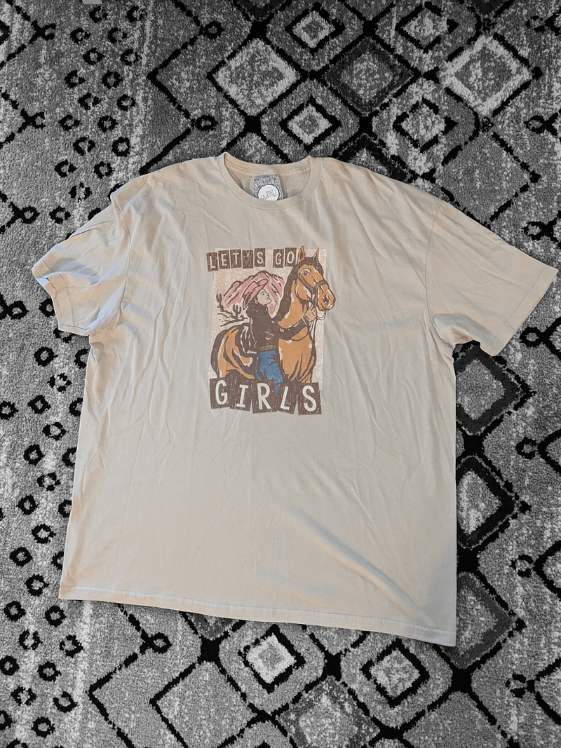 3X Let's Go Girls Vintage Look Tee