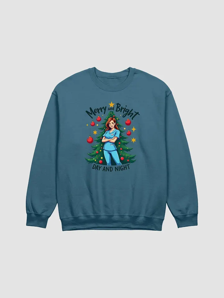 Merry and Bright Scrubs Christmas Sweatshirt product image (1)
