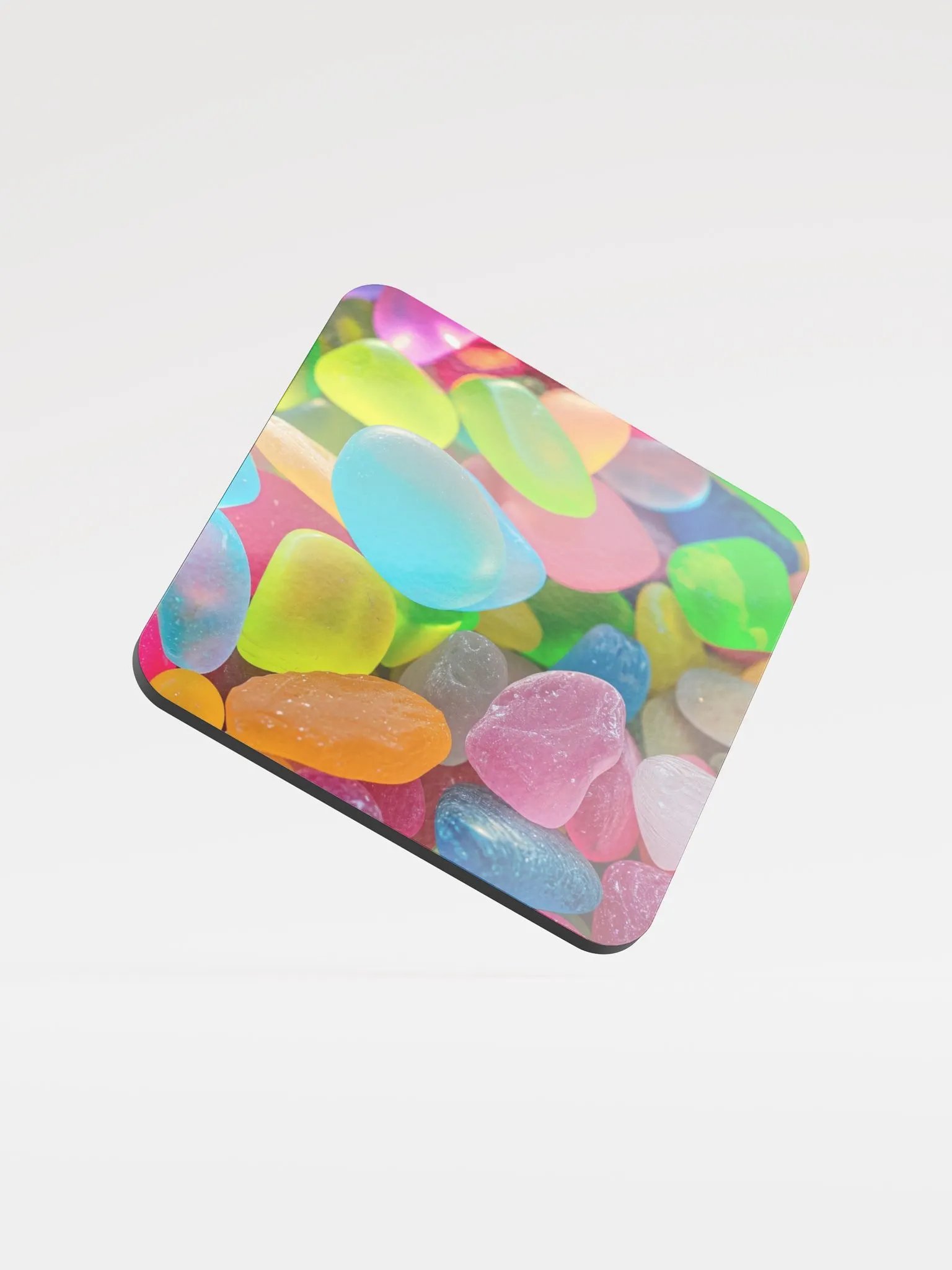 Bright Neon Sea Glass Coaster - Coastal Expression product image (1)