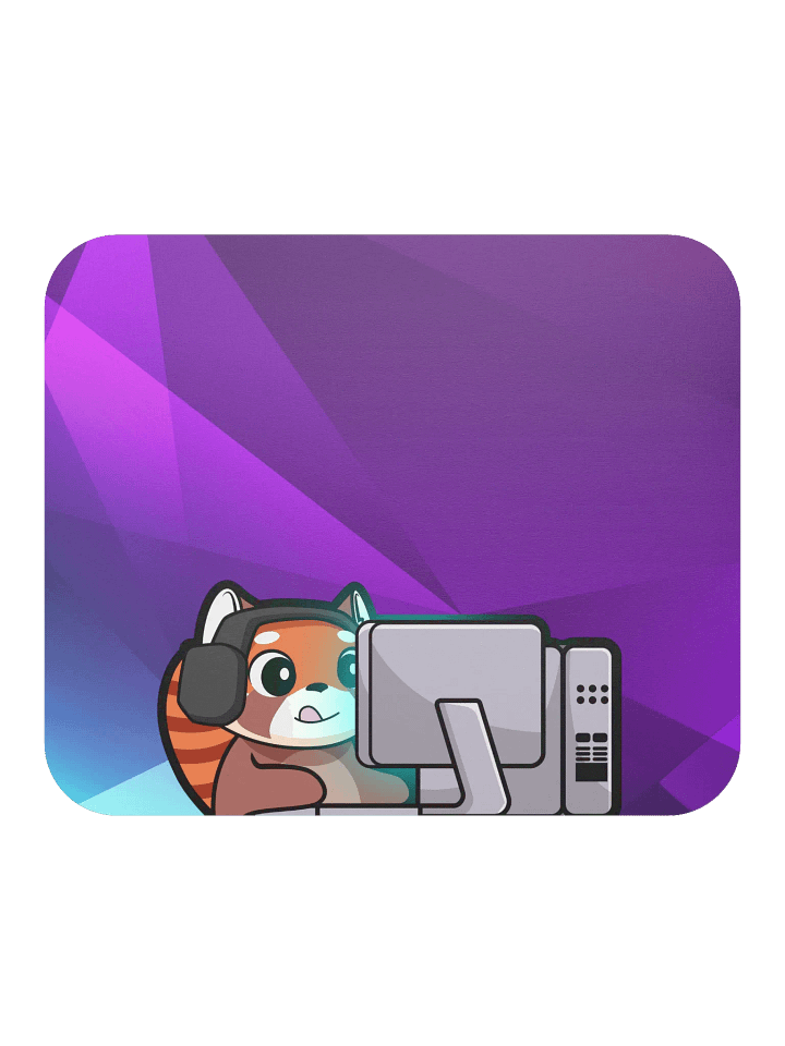 Gaming Bear Mouse Pad (Purple Abstract) - 8.7" x 7.1" product image (1)