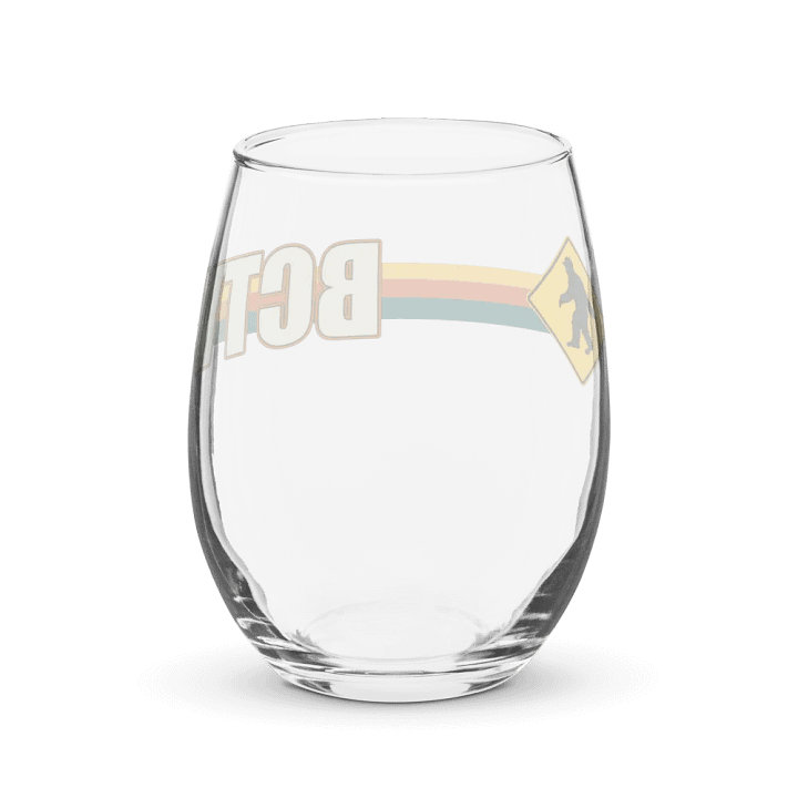 BCTV Oldschool Logo Stemless Wine Glass product image (2)
